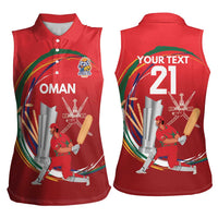 Custom Cricket Oman East Asia-Pacific Women Sleeveless Polo Shirt Oman Home Victory Spirit - Wonder Print Shop