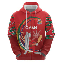 Custom Cricket Oman East Asia-Pacific Zip Hoodie Oman Home Victory Spirit - Wonder Print Shop