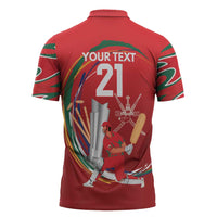 Custom Cricket Oman East Asia-Pacific Zipper Polo Shirt Oman Home Victory Spirit - Wonder Print Shop