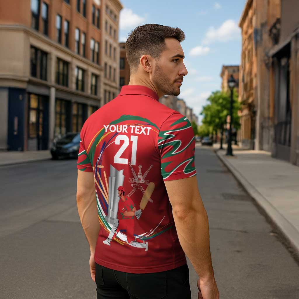 Custom Cricket Oman East Asia-Pacific Zipper Polo Shirt Oman Home Victory Spirit - Wonder Print Shop