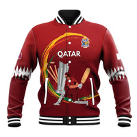 Custom Cricket Qatar East Asia-Pacific Baseball Jacket Qatar Boundary to Victory - Wonder Print Shop