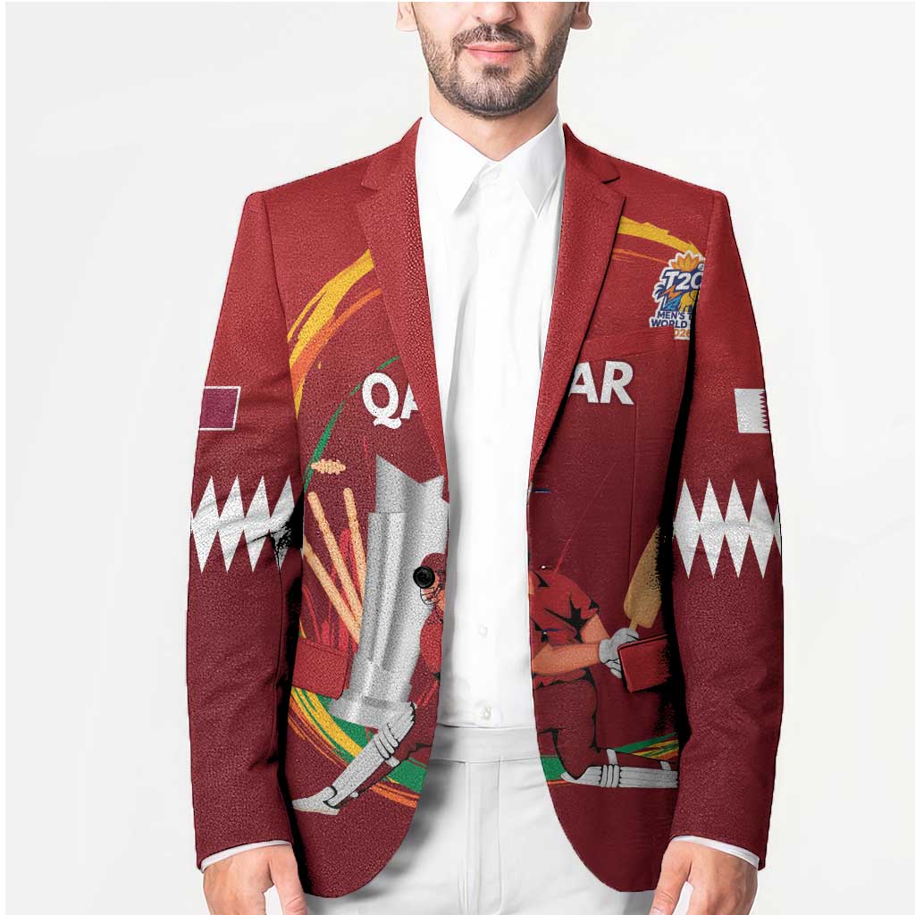 Custom Cricket Qatar East Asia-Pacific Blazer Qatar Boundary to Victory - Wonder Print Shop