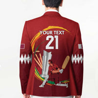 Custom Cricket Qatar East Asia-Pacific Blazer Qatar Boundary to Victory - Wonder Print Shop