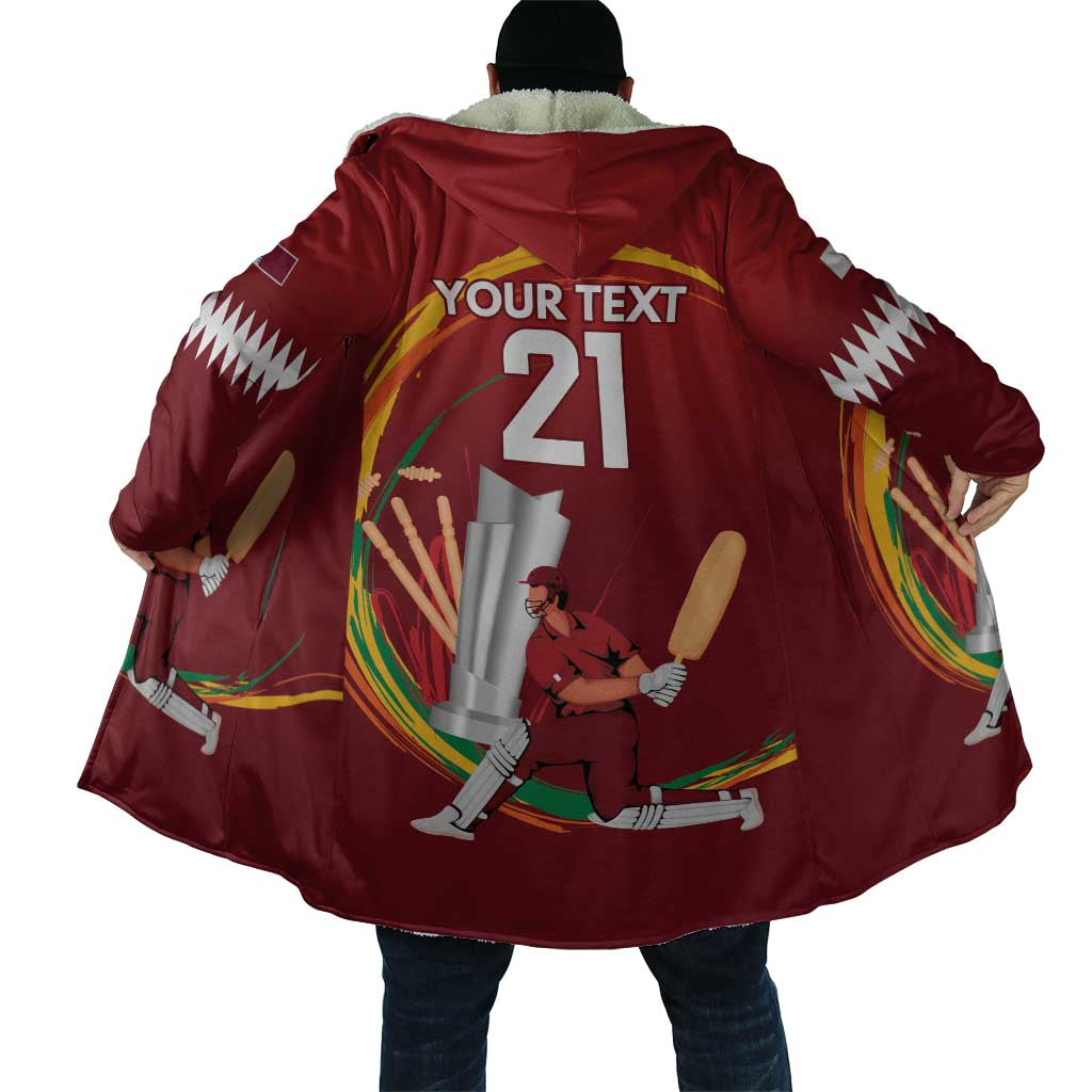 Custom Cricket Qatar East Asia-Pacific Cloak Qatar Boundary to Victory - Wonder Print Shop
