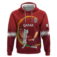 Custom Cricket Qatar East Asia-Pacific Hoodie Qatar Boundary to Victory - Wonder Print Shop