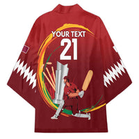 Custom Cricket Qatar East Asia-Pacific Kimono Qatar Boundary to Victory - Wonder Print Shop