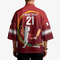 Custom Cricket Qatar East Asia-Pacific Kimono Qatar Boundary to Victory - Wonder Print Shop