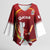 Custom Cricket Qatar East Asia-Pacific Kimono Sleeve Blouse Qatar Boundary to Victory - Wonder Print Shop