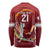 Custom Cricket Qatar East Asia-Pacific Long Sleeve Shirt Qatar Boundary to Victory - Wonder Print Shop