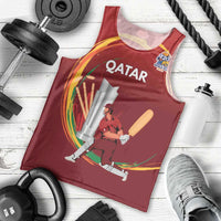 Custom Cricket Qatar East Asia-Pacific Men Tank Top Qatar Boundary to Victory - Wonder Print Shop