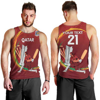 Custom Cricket Qatar East Asia-Pacific Men Tank Top Qatar Boundary to Victory - Wonder Print Shop