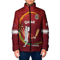Custom Cricket Qatar East Asia-Pacific Padded Jacket Qatar Boundary to Victory - Wonder Print Shop