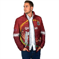 Custom Cricket Qatar East Asia-Pacific Padded Jacket Qatar Boundary to Victory - Wonder Print Shop