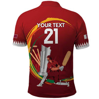 Custom Cricket Qatar East Asia-Pacific Polo Shirt Qatar Boundary to Victory - Wonder Print Shop