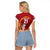 Custom Cricket Qatar East Asia-Pacific Raglan Cropped T Shirt Qatar Boundary to Victory - Wonder Print Shop