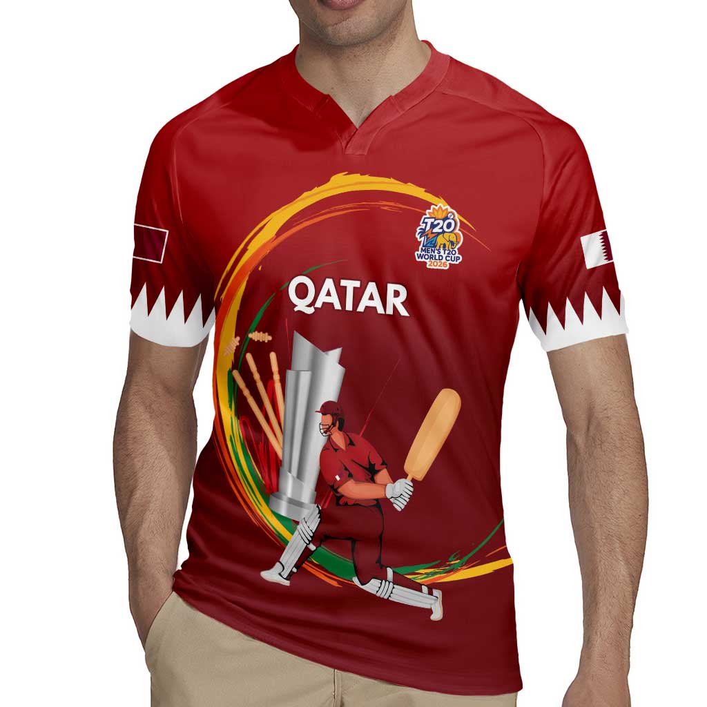 Custom Cricket Qatar East Asia-Pacific Rugby Jersey Qatar Boundary to Victory - Wonder Print Shop