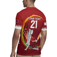 Custom Cricket Qatar East Asia-Pacific Rugby Jersey Qatar Boundary to Victory - Wonder Print Shop