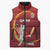 Custom Cricket Qatar East Asia-Pacific Sleeveless Puffer Jacket Qatar Boundary to Victory - Wonder Print Shop