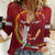 Custom Cricket Qatar East Asia-Pacific Women Casual Shirt Qatar Boundary to Victory - Wonder Print Shop