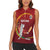 Custom Cricket Qatar East Asia-Pacific Women Sleeveless Polo Shirt Qatar Boundary to Victory - Wonder Print Shop