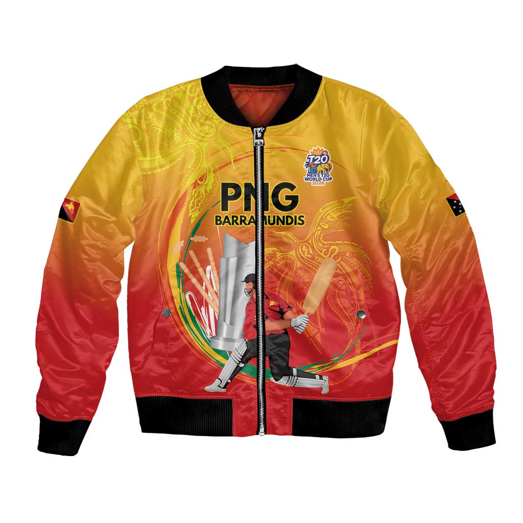 Custom Cricket PNG East Asia-Pacific Bomber Jacket Papua New Guinea Rise to Power - Wonder Print Shop