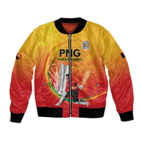 Custom Cricket PNG East Asia-Pacific Bomber Jacket Papua New Guinea Rise to Power - Wonder Print Shop