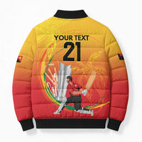 Custom Cricket PNG East Asia-Pacific Bomber Puffer Jacket Papua New Guinea Rise to Power - Wonder Print Shop