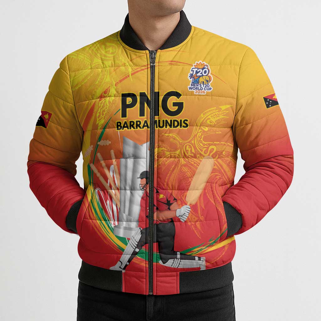 Custom Cricket PNG East Asia-Pacific Bomber Puffer Jacket Papua New Guinea Rise to Power - Wonder Print Shop