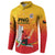 Custom Cricket PNG East Asia-Pacific Button Sweatshirt Papua New Guinea Rise to Power - Wonder Print Shop
