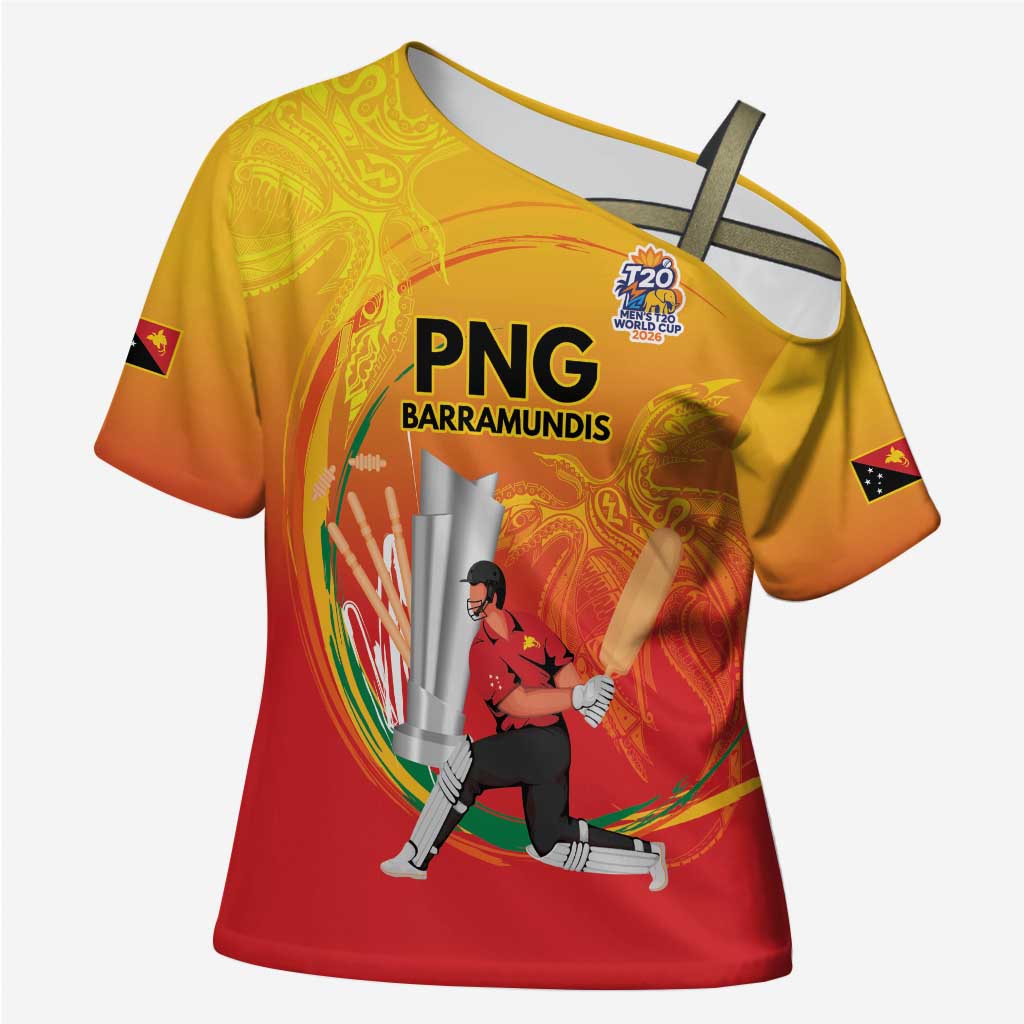 Custom Cricket PNG East Asia-Pacific Cross Shoulder Shirt Papua New Guinea Rise to Power - Wonder Print Shop