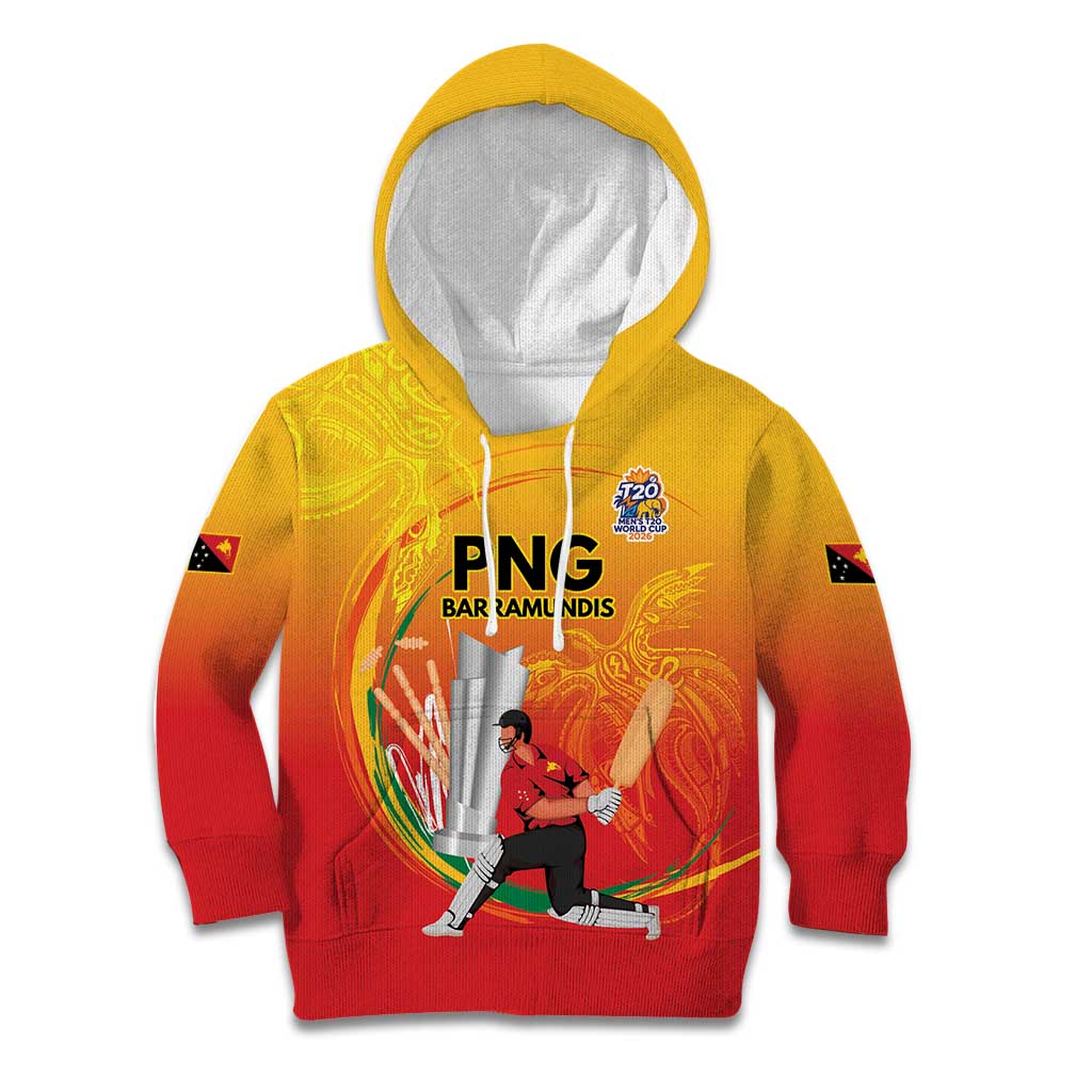 Custom Cricket PNG East Asia-Pacific Kid Hoodie Papua New Guinea Rise to Power - Wonder Print Shop