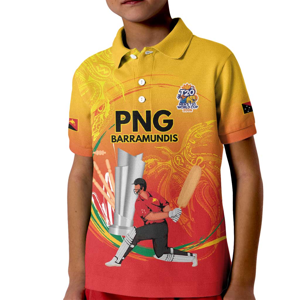 Custom Cricket PNG East Asia-Pacific Kid Polo Shirt Papua New Guinea Rise to Power - Wonder Print Shop