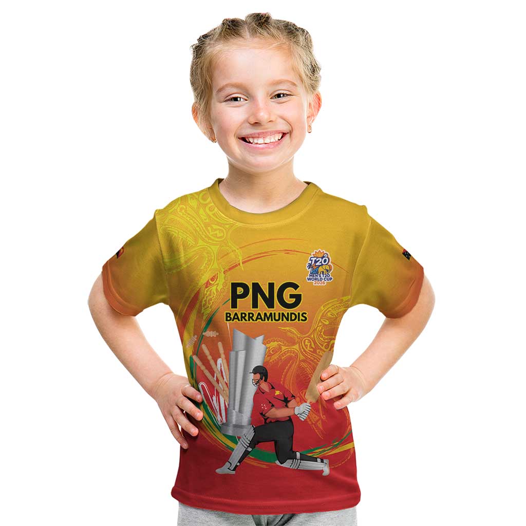 Custom Cricket PNG East Asia-Pacific Kid T Shirt Papua New Guinea Rise to Power - Wonder Print Shop