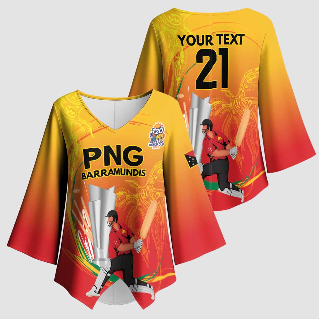 Custom Cricket PNG East Asia-Pacific Kimono Sleeve Blouse Papua New Guinea Rise to Power - Wonder Print Shop