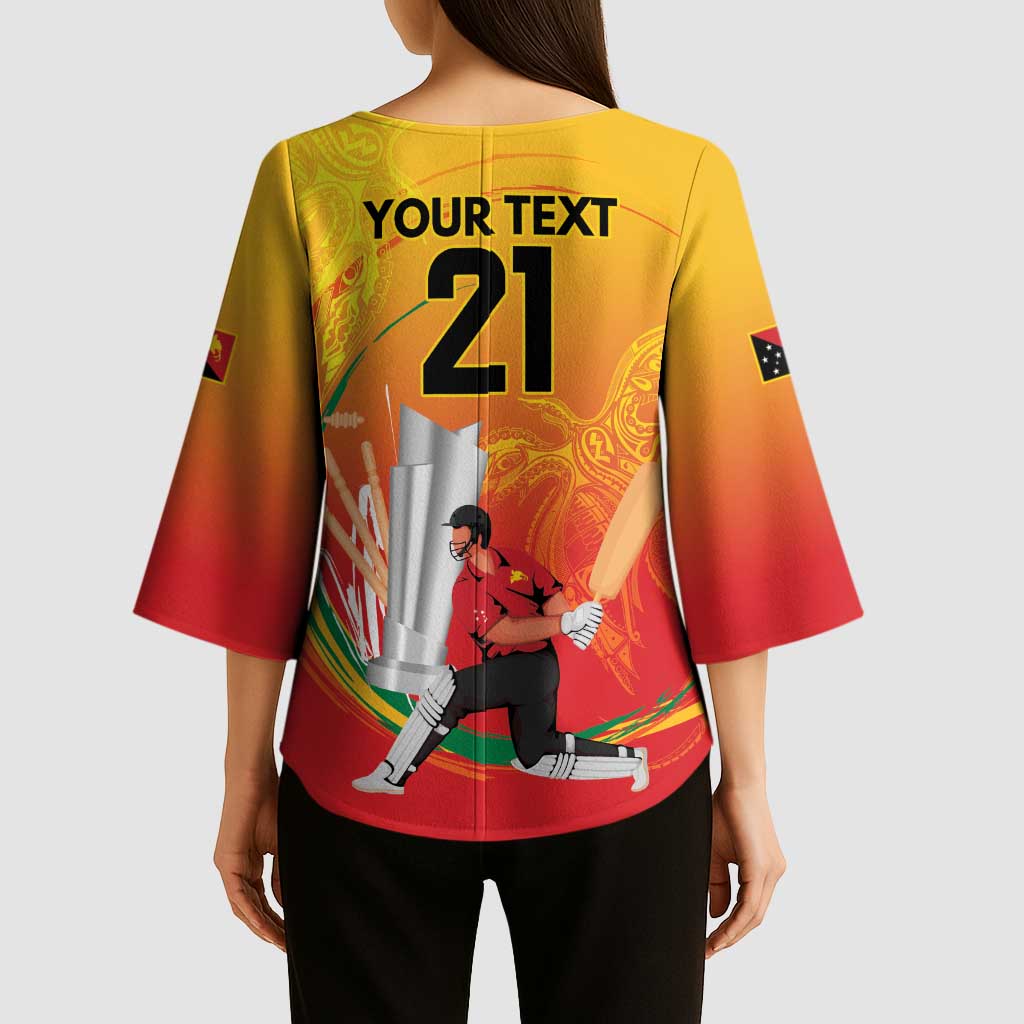 Custom Cricket PNG East Asia-Pacific Kimono Sleeve Blouse Papua New Guinea Rise to Power - Wonder Print Shop