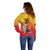 Custom Cricket PNG East Asia-Pacific Off Shoulder Sweater Papua New Guinea Rise to Power - Wonder Print Shop