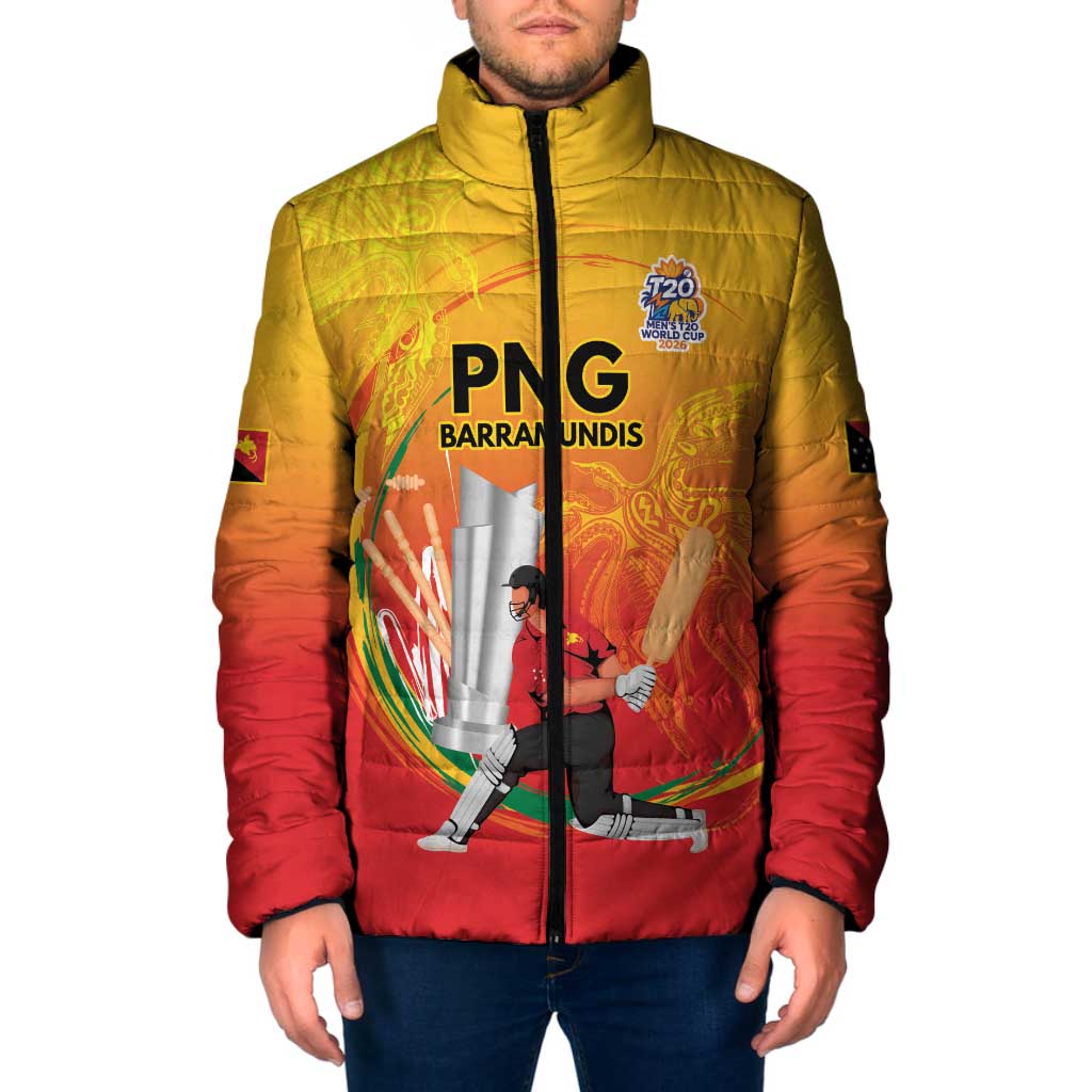 Custom Cricket PNG East Asia-Pacific Padded Jacket Papua New Guinea Rise to Power - Wonder Print Shop