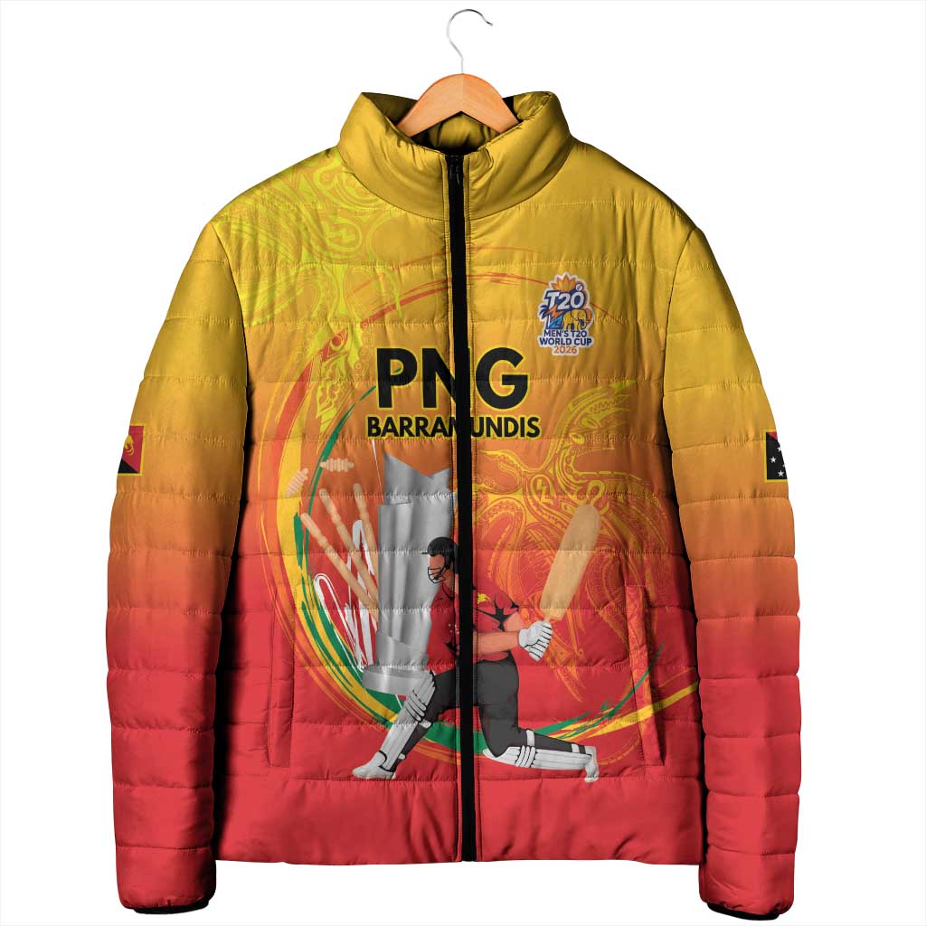 Custom Cricket PNG East Asia-Pacific Padded Jacket Papua New Guinea Rise to Power - Wonder Print Shop