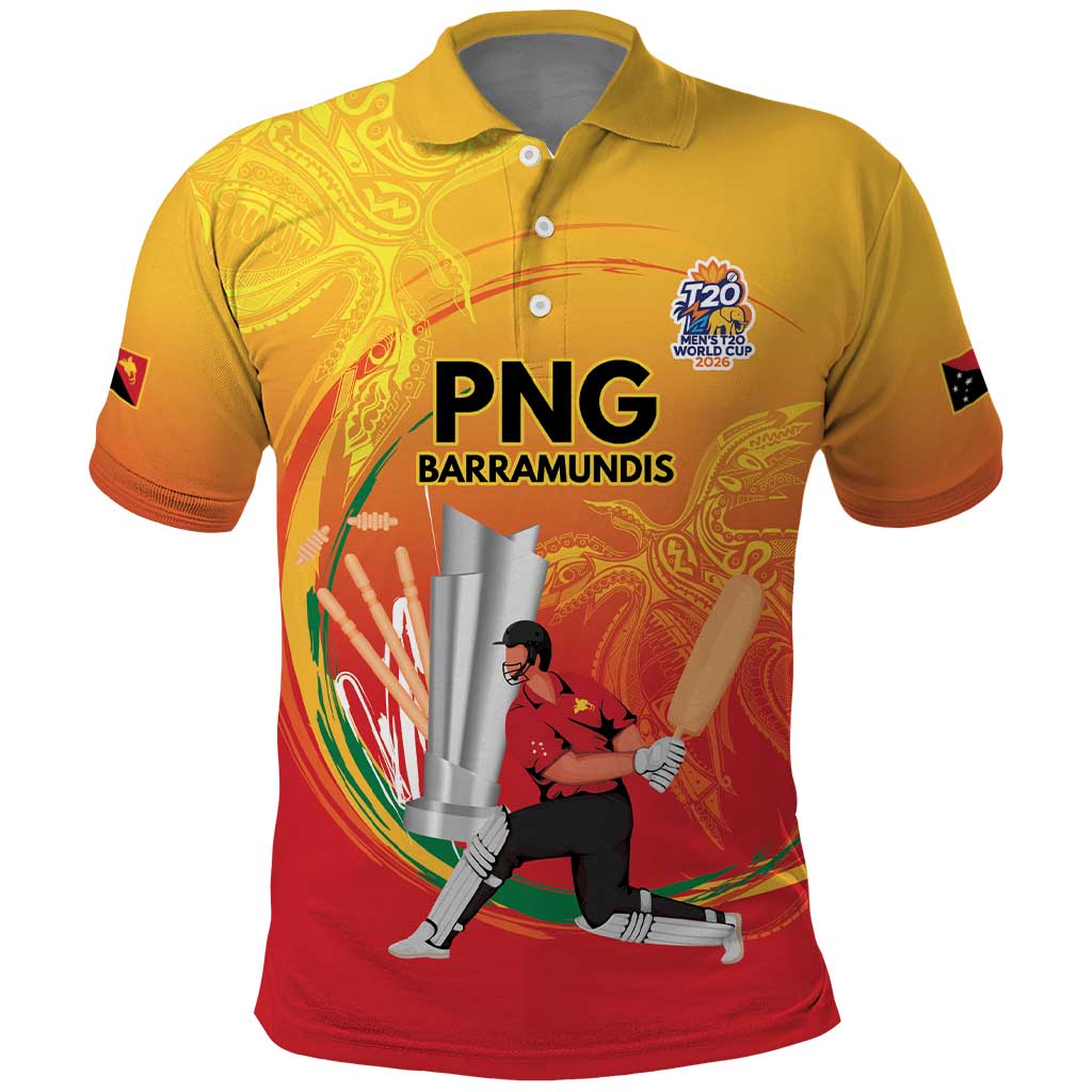 Custom Cricket PNG East Asia-Pacific Polo Shirt Papua New Guinea Rise to Power - Wonder Print Shop