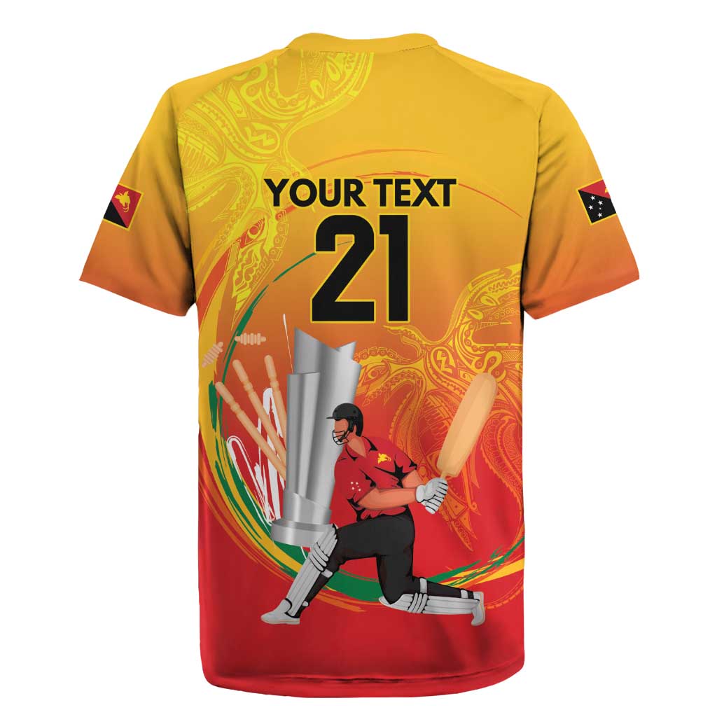 Custom Cricket PNG East Asia-Pacific Rugby Jersey Papua New Guinea Rise to Power - Wonder Print Shop