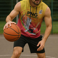 Custom Cricket PNG East Asia-Pacific Sleeveless Hoodie Papua New Guinea Rise to Power - Wonder Print Shop