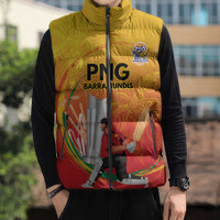 Custom Cricket PNG East Asia-Pacific Sleeveless Puffer Jacket Papua New Guinea Rise to Power - Wonder Print Shop