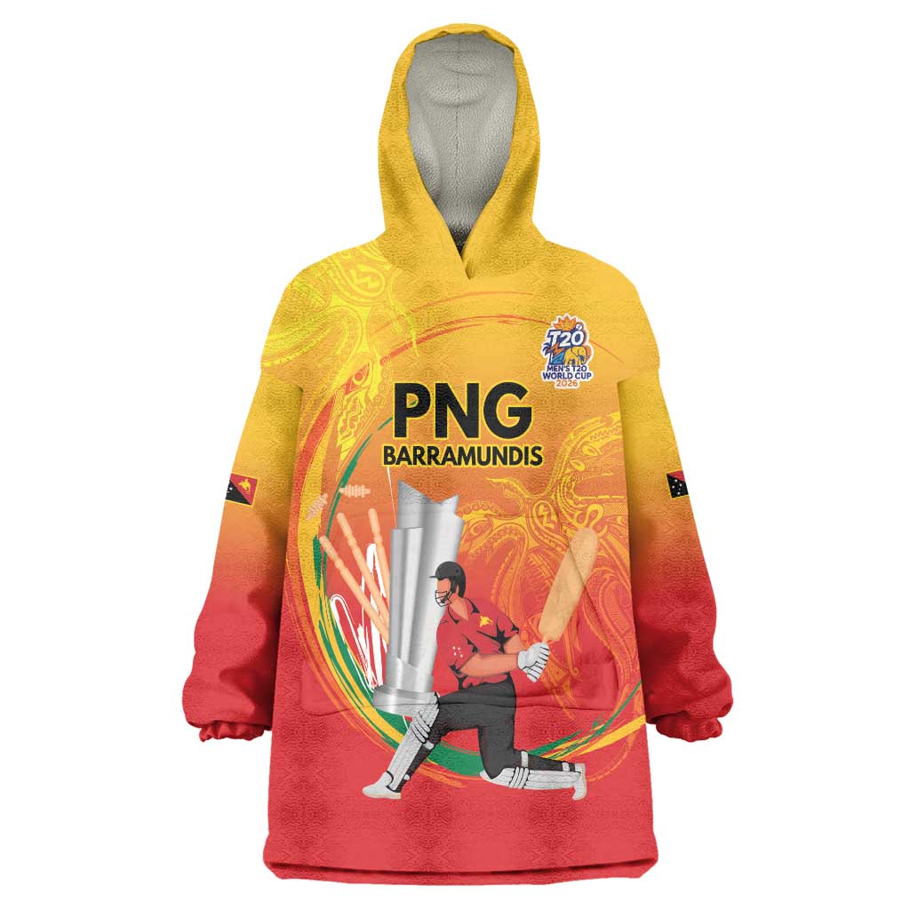 Custom Cricket PNG East Asia-Pacific Wearable Blanket Hoodie Papua New Guinea Rise to Power - Wonder Print Shop