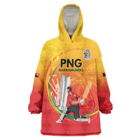 Custom Cricket PNG East Asia-Pacific Wearable Blanket Hoodie Papua New Guinea Rise to Power - Wonder Print Shop