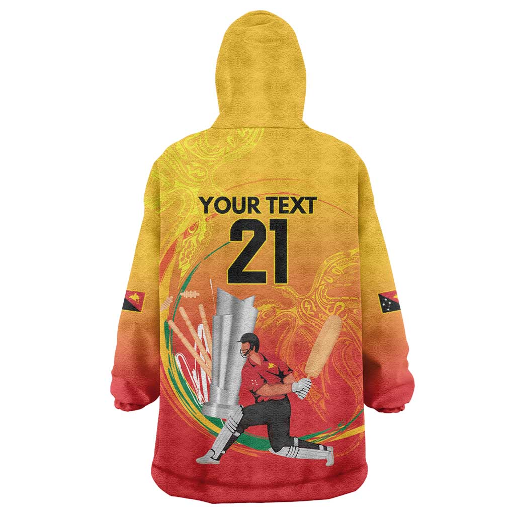 Custom Cricket PNG East Asia-Pacific Wearable Blanket Hoodie Papua New Guinea Rise to Power - Wonder Print Shop