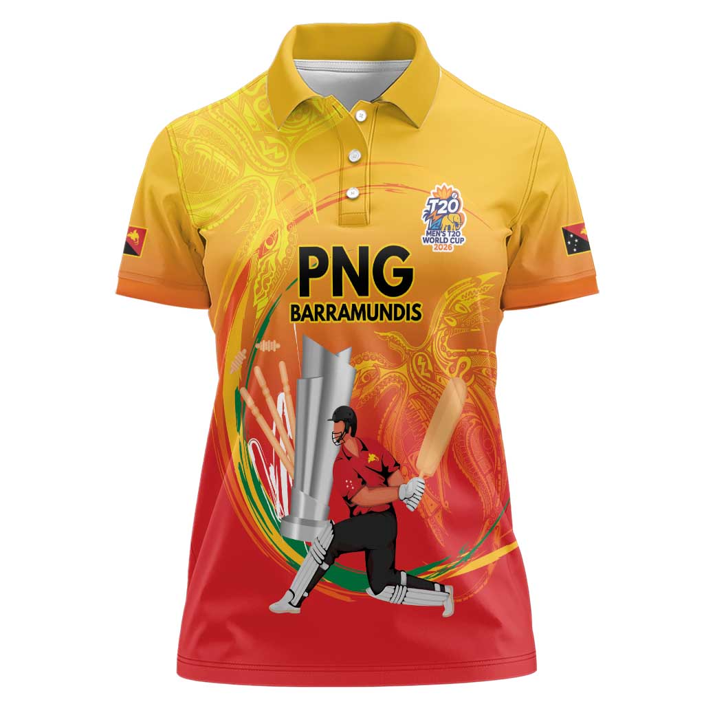 Custom Cricket PNG East Asia-Pacific Women Polo Shirt Papua New Guinea Rise to Power - Wonder Print Shop