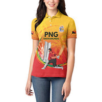 Custom Cricket PNG East Asia-Pacific Women Polo Shirt Papua New Guinea Rise to Power - Wonder Print Shop