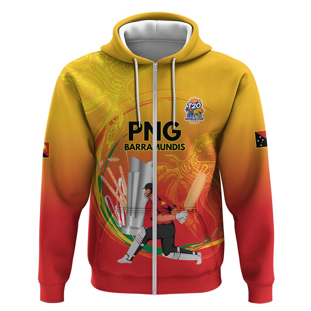 Custom Cricket PNG East Asia-Pacific Zip Hoodie Papua New Guinea Rise to Power - Wonder Print Shop