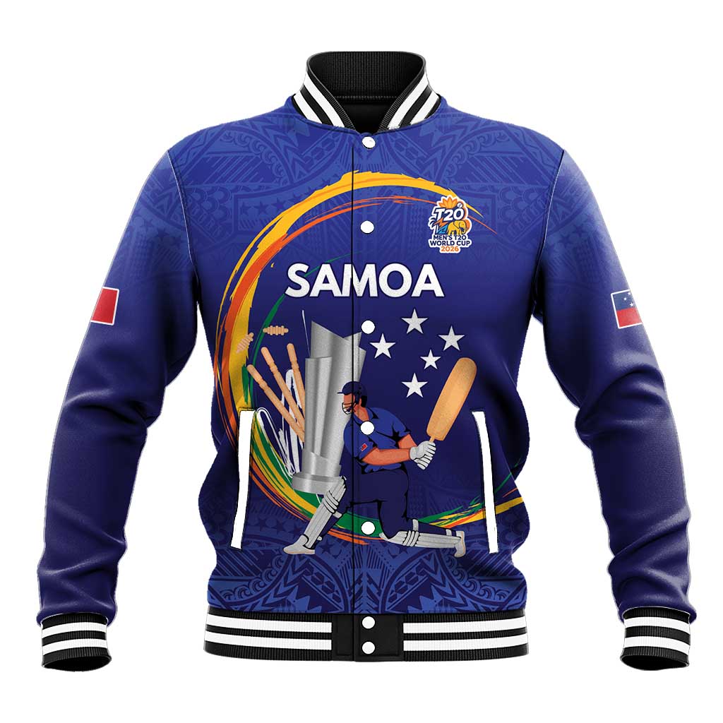 Custom Cricket Samoa East Asia-Pacific Baseball Jacket Samoa Storming the Limits - Wonder Print Shop