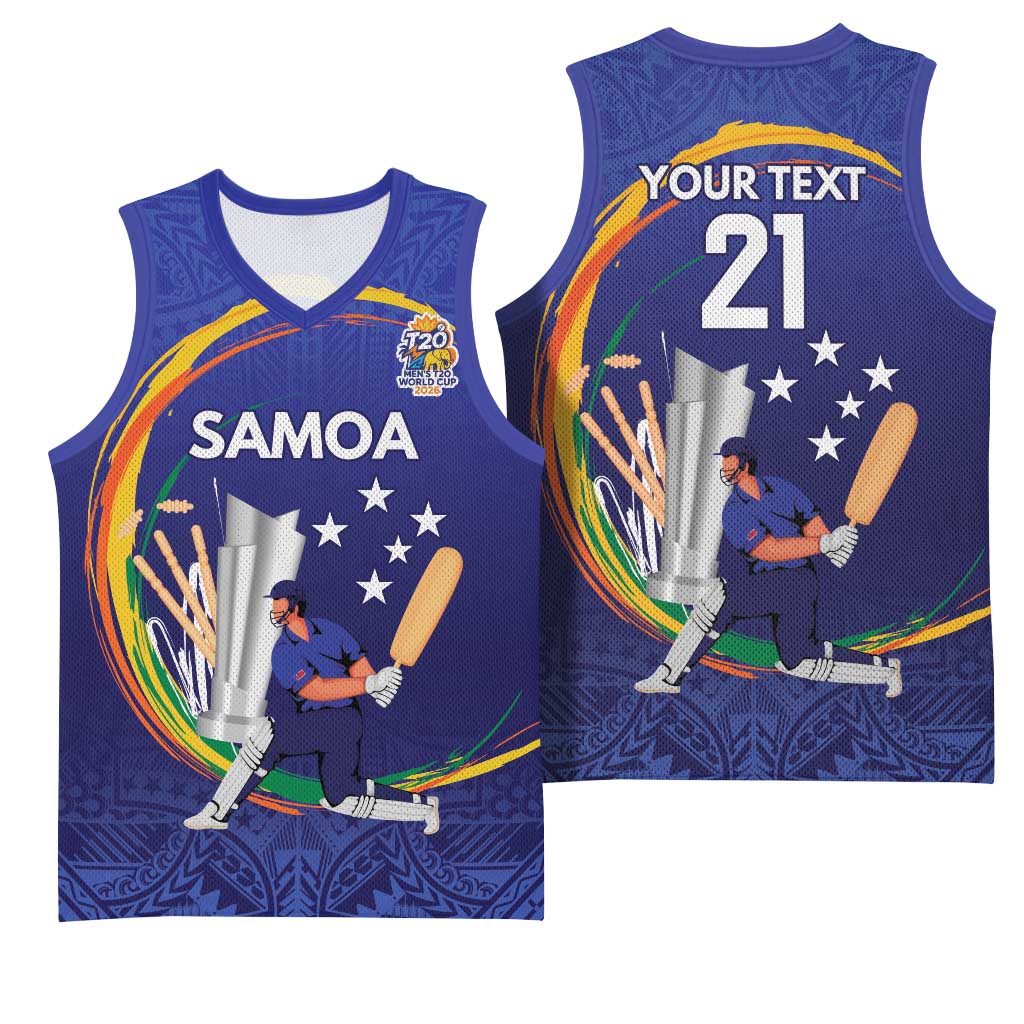 Custom Cricket Samoa East Asia-Pacific Basketball Jersey Samoa Storming the Limits - Wonder Print Shop